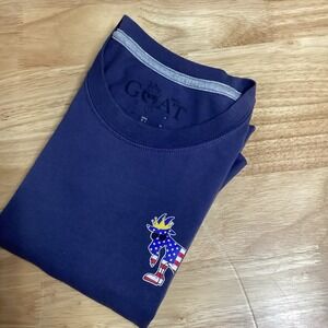 Mens GOAT USA Freedom T-Shirt in navy blue with a patriotic‎ "Freedom GOAT" - SM